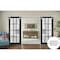 Sartodoors Sturdy Double Barn Door with Frosted Glass 12 Lites, Felicia 3312 Matte Black, 13FT Rail Hangers H FELICIA3312DB-S-BLK-48 - alternate 6