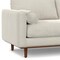 Homeroots 72" Cream Fabric Sofa With Brown Legs 640996 - alternate 5
