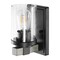 Jonathan Y Bungalow 4.5" 1-Light Iron/Seeded Glass Rustic Farmhouse LED Vanity Light, Black/Gray Oak Wood Finish JYL7507B - alternate 10
