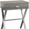 Homeroots 22" Silver And Deep Taupe Wood And Metal End Table With Drawer 333131 - alternate 4