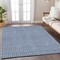 Homeroots 9' X 12' Navy Blue And Gray Geometric Washable Indoor Outdoor Area Rug 594489 - alternate 8