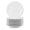 Elama Professional Kitchen 12 Piece Round Porcelain Salad Plate Set in White EL-2024-SP - alternate 1