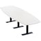 Skutchi Designs Arc Boat Conference Table With Power, 48 in W, 120 in L HAR-ABOT-48X120-T.BK-WA7976-NA - alternate 1