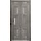 Vdomdoors Sliding Closet Bi-fold Doors Grey Solid Core Modern Interior SETE6933BF-NEB-36 x 96 (2* 18x96) - alternate 1