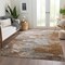 Homeroots 8' X 10' Terra Cotta Gray And Silver Abstract Washable Indoor Outdoor Area Rug 582185 - alternate 8