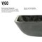 Vigo Donatello Artistic Onyx Gray Glass 18 in. L x 13 in. W x 4 in. H Rectangular Vessel Bathroom Sink VG07084 - alternate 6