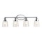 Jonathan Y Beverly 31.75" 4-Light Iron/Seeded Glass Classic Cottage LED Vanity Light, Chrome JYL7533A - alternate 1