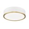 Z-Lite Bradley 1 Light Flush Mount, Matte White and Modern Gold, 16 In W 1018F16-MW-MGLD-LED - alternate 5