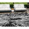 Homeroots 9' X 12' Black Charcoal And Ivory Abstract Washable Indoor Outdoor Area Rug 587996 - alternate 1