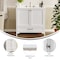 Flash Furniture Haven 36in. Vanity w/Sink, Storage Cabinet w/Gold Hardware, Bottom Drawer, Marble Countertop, Wht FS-BN-4-36-KD-WH-HDGLD-GG - alternate 9