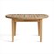 Homeroots 35" Natural Rounded Solid Wood Outdoor Coffee Table 554933 - alternate 6