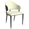 Leisuremod Aria Modern Dining Chair in Leather and Iron Legs with Curved Back in Green AC45G - alternate 1