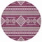 Homeroots 8' Eggplant And Ivory Round Southwestern Washable Indoor Outdoor Area Rug 593668 - alternate 8
