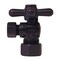 Westbrass Angle Stop, 5/8" OD x 3/8" OD, 1/4-Turn Cross Handle in Oil Rubbed Bronze D105BX-12 - alternate 7