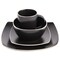Gibson Soho Lounge 16 Piece Soft Square Stoneware Dinnerware Set in Matte Black 94852.16 - alternate 5