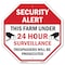 Signmission Security Alert This Farm Under 24 H, 6 Inch X 6 Inch, Plastic Sign OC-P-6-329 - alternate 1