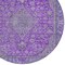 Homeroots 8' Purple And Gray Round Medallion Washable Indoor Outdoor Area Rug 616294 - alternate 7