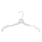 Nahanco 17in Clear Middle Heavy Weight Plastic Shirt Hanger w/ Molded Rubber Grippers, 50PK 505MGHU - alternate 1
