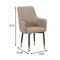 Leisuremod Allure Modern Tufted PU Leather Accent Dining Chair with Arms ACA52TP - alternate 8