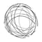Homeroots 26" X 26" Black Metal Abstract Lines Round Hanging Dimensional Sculpture 483356 - alternate 1