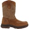 Georgia Youth Pull On Boot, 2 M, Leather, 8 in H, Brown GB00705C - alternate 7