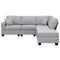 Homeroots 60" Gray Fabric Modular Sleeper Sofa With Ottoman 568282 - alternate 10