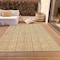 Homeroots 10' X 14' Wheat Gold And Gray Striped Washable Indoor Outdoor Area Rug 615109 - alternate 6