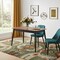 Homeroots 63" Natural and Black Wood Butterfly Leaf Extendable Dining Table 631292 - alternate 6