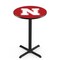 Holland Bar Stool Co 42" Blk Wrinkle Nebraska Pub Table, 36" dia. Top L211B4236NebrUn - alternate 1
