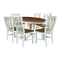 Whitewood Industries Rectangular Extension Dining Table W/ 6 Chairs, 36 in W, 30.1 in L, 48 in H, Parawood, 7 K79-36RXT-23B-C61-6 - alternate 1