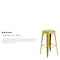 Flash Furniture 30" High Backless Distressed Yellow Metal Barstool ET-BT3503-30-YL-GG - alternate 10