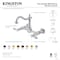 Kingston Brass Two-Handle Wall Mount Bridge Kitchen Faucet, Polished Brass KS1262BAL - alternate 6
