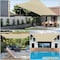 Wrightmaster 8 ft. x 8 ft. Beige Square Heavy Weight Sun Shade Sail, 95% UV Blockage, Patio and Pool Cover ZR-0808TN - alternate 8