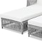 Homeroots 78" Beige Metal Outdoor Chaise Lounge with Beige Cushion 625685 - alternate 5