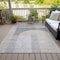 Homeroots 9' X 12' Silver Gray And Beige Geometric Washable Indoor Outdoor Area Rug 582732 - alternate 8