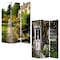 Homeroots 72" Green Canvas Folding Three Panel Screen Room Divider 274663 - alternate 1