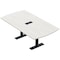 Skutchi Designs 6ft Arc Rectangle Conference Table With Power | Harmony Series | 6 Person Meeting Room Table HAR-AREC-48X72-T.BK-WA7976-EBLK - alternate 1