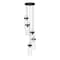 Z-Lite Fontaine 5 Light Chandelier, Matte Black, 14.5 In W x 15 In H 7002P5-5R-MB - alternate 6