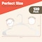 Campior Premium White Clothes Hangers, Slim, Durable, with Shoulder Grooves for Coats and Laundry, 120PK CMPPLH120WH - alternate 9