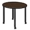 Regency Round Kee Small Breakroom Table, 30 in W, 30 in L, Neo Walnut TBMC30RNDNWBK - alternate 1