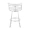 Armen Living Magnolia 26in Swivel Counter Stool in Brushed Stainless Steel with White Faux Leather LCMGBABSWHI26 - alternate 7
