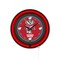 Holland Bar Stool University of Wisconsin Badger  15 Double Neon Wall Clock Clk15BK - alternate 1
