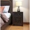 Homeroots 30" Black Solid Wood Distressed Carved Floral One Drawer Nightstand 569582 - alternate 8