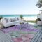Homeroots 5' X 8' Purple Abstract Washable Non Skid Indoor Outdoor Area Rug 559190 - alternate 9