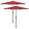 Simple Deluxe 9ft Outdoor Market Table Patio Umbrella w/ Button Tilt, Crank and 8 Sturdy Ribs for Garden, Red, 2PK LGBRLA9REDX2 - alternate 1