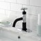 Kingston Brass One-Handle 1-Hole Bathroom Faucet with Deck Plate and Push Pop-Up Drain KSD2821CG - alternate 4