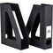 Acrimet Magazine File Holder Vertical Rack, Durable Plastic Desk Organizer, Black, 2PK 277.6 - alternate 8