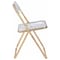 Leisuremod Lawrence Acrylic Folding Chair with Gold Metal Frame, Clear, 4PK LFG19CL4 - alternate 8