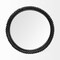 Homeroots 21in Matte Black Wood With Bead Mirrored Glass Bottom Round Tray 376030 - alternate 5