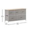 Flash Furniture Harris 5 Drawer Vertical Storage Dresser with White Cast Iron Frame, Oak Wood Top and Beige Easy Pu WX-5L206-W-WH-BG-GG - alternate 10